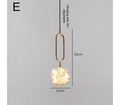 Lámpara Colgante Moderna Y Simple De Cielo Estrellado Lámpara De Techo Para Dormitorio Con Corona De Cristal