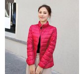 Lightweight Women Down Jackets Quilted Jacket Down Coats Solid Color Transition Jacket