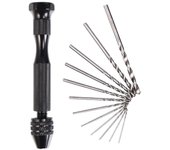 Mini Micro Aluminum Hand Drill With Keyless Chuck HSS Steel Twist Drill Bit Woodworking Drilling Rotary Tools Hand Drill Manual