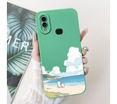 Case For Samsung Galaxy A10 A105F A10s A107F Soft Liquid Silicone Back Cover For Samsung M01s SM-M017F Funda Rabbit Cat Panda