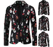 Men's Christmas Blazer Sport Coat,Christmas Suit Jacket