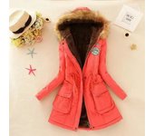 Chaqueta de algodón acolchada para mujer, abrigo informal ajustado con capucha, Parkas acolchadas, abrigo cálido, otoño e invierno, novedad de 2025