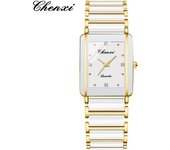Reloj cuadrado popular para parejas, reloj para hombres y mujeres, reloj de cuarzo de moda de cerámica