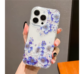 Luxury Fashion Colorful Flowers Phone Case for iPhone 16 Pro Max 15 Pro Max 16e 14 Pro Max 13 Pro Max Transparent High Quality Back Cover