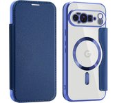 Flip Cover for Google Pixel 10 Pro XL 10 Pro 9a 9 Pro XL Magnetic Magsafe Leather Anti-theft Brush Electroplating Protective Case