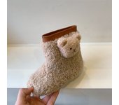 Botas de nieve para niños Zapatos de algodón para bebés de invierno Botas cortas Botas peludas para niñas