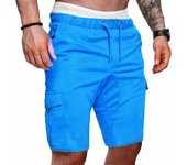 Pantalones cortos de trabajo de los hombres de adelgazamiento pantalones de cinco cuartos multi-bolsillos pantalones de chándal tie-dye pantalones de trabajo casual