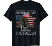 Memorial Day Remember The Fallen Veteran Military Vintage T-Shirt Men's Tee