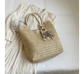 Grass woven for women with large capacity,  new personalized shoulder bag, sprg/summer seaside vacation, stylish beach bag