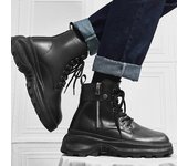 Botas Martin botas de cuero británicas botas de hombre de suela gruesa botas de nieve de los hombres