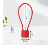 Durable Multifunctional Cable Lock Soft Equipped with Keys Padlock Flexible Rust-proof Suitcase Lock File Cabinet