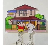 Creative Couple House Key Hanger Anime Balloon Hook Wall Keychain for Kitchen Keychain Cartoon Figure Shape Adhesive Room Decor