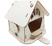 Garden Decoration Wooden Bird Feeder Durable Minimalist Bird Nest Cartoon DIY Bird House Tree