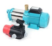 Bomba de agua de 1300 W, bomba de jardín, bomba centrífuga autocebante, eje de acero inoxidable, máx. 4000 l/h