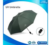 4Folds Black Backing Folding UV Windbreaker Umbrella