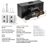 SucceBuy Electric Hydraulic Rebar Cutter, Portable Rebar Cutter for Rebar, High-Power Steel Cutter with Oil Can & Accessories