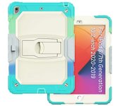 For Apple iPad 10.2 2019 2020 2021 7th 8th 9th Gen A2197 A2602 Case Kids Safe Silicon PC Hybrid Shockproof Stand Tablet Cover
