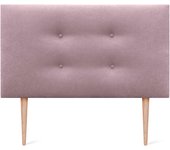 Cabecero de Polipiel o Tela Pro con 2 hileras de Botones y Patas Cabezal tapizado Cama Lujo (150x105cm con Patas (Camas 150/160), Tela Beige)