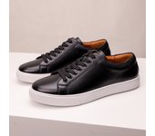 Zapatos blancos de hombre retro zapatos de placa base suave de cuero versátil