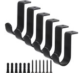 6 Pcs 3 Colours Ceiling Mount Curtain Rod Heavy Duty Strong Bearing Capacity Curtain Rod Holders Fit for 1 Inch Rod