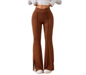 Female Trousers Autumn Winter Slit Casual Y2k Streetwear Korean Fashion Women's Flare Pants One Size Aesthetic Xxl Harajuku 90s