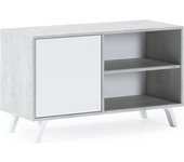 TV para Salón | 57 x 95 x 40 cm | Indicado para TV de 32/40" | Modelo Wind 100 | Puccini | Puerta Abatible Color Blanco