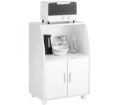Estantería para microondas, Carrito de Almacenamiento con Ruedas para Cocina, Armario de Almacenamiento
