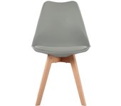 Pack 4 Sillas de Comedor Nórdico,Silla Cocina de Haya con Asiento Tapizado y Respaldo Ergonómico,Gelb+Rot+Grün+Orange