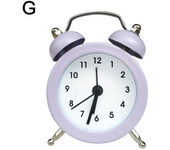 Reloj despertador con doble campana, marco de Metal, alarma fuerte, funciona con batería, despertador de mesa de escritorio para dormitorio y decoración del hogar