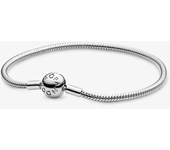 Pandora Moments-pulsera de plata de ley 925 con cadena de serpiente, joyería con personalidad, bolso de tela