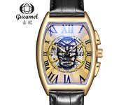 Barril de vino tipo hombre moda cráneo hollow reloj mecánico automático