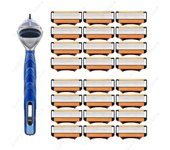 fusion Cyclic replaceable Razor Blade 5 Layers Safety Manual Shaving Head Replacement Professional Shaver Blades