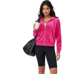 MAGCOMSEN Women's Velvet Cropped Hoodie Sweatshirts Soft Fleece Lined Coat Full Zip Up Casual Jacket With Pockets Sportswear