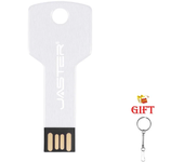 JASTER Free Custom Logo USB Flash Drive 128GB Metal Key Pen Drive Pen Drive with Free Key Ring 64GB Business Gift Memory Stick
