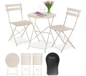 Juego de Muebles de jardín de 3 Piezas con 2 sillas Plegables, Juego de Muebles de balcón, Muebles de jardín, Muebles de jardín, Muebles de jardín, Muebles de jardín, Mesa de Metal