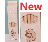 12Pcs /Box Cartoon Capybara Sketch Pencil Wooden Lead Pencils HB Pencil Children Drawing Pencil School Writing Stationery Gift