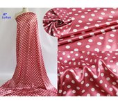 1 meter X 1.48 meter Polka Dots Fabric Satin Charmeuse Soft Lining Scarf Diy Tissu