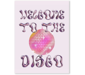 Pink Disco Ball Dance Floor Disco Party Fashion Poster Print Retro Wall Art Picture Canvas Painting for Club Bar Room Home Decor