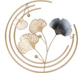 Modern Wall Decoration Gold Gingko Metal Wall Sculpture Wall Picture, 3D Decoration Gold