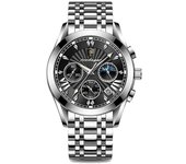 Reloj de cuarzo con calendario luminoso impermeable para hombre de marca suiza