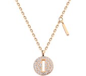 Letra O Joyería de diseño original 925 plata de ley ligera de lujo pinyin con apellido collar de letras