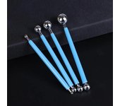 1Set Pottery Dots Sculpture Tool Stainless Steel Polymer Shape Pen Metal Ball Clay Carving DIY Ceramics Decorating Tools
