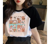 Bubu Dudu t-shirts women manga Y2K Japanese t shirt girl comic clothing