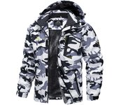 MAGCOMSEN Men's Winter Coats Waterproof Ski Snow Jacket Warm Fleece Jacket Parka With Multi-Pockets