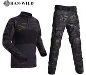 Hanye tactical suit/camouflage shirt+tactical pants/mountaineering suit