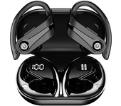 YYK Q63 Bluetooth 5.3 Wireless Earbuds with Mic IPX7 Waterproof 200H Earphones with Hooks for Sports Running Workout Gym