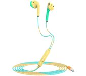 BLUEKAKA  3.5mm Wired Earphones Bass Stereo Music Sport Gaming Headphones with Microphone for Xiaomi IPhone Huawei Samsung