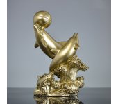 New creative spray dolphin resin sculpture ornaments garden home garden decorative arts and crafts small ornaments