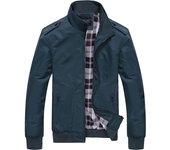 Chaqueta Bomber Ligera para Hombres Estilo Casual al Aire Libre Corte Delgado Material de Poliéster