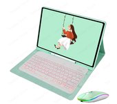 7-color Backlit Spanish Keyboard for Samsung Galaxy Tab S9 Ultra Keyboard Case 2023 SM-X910 X916B X918U Backlit Mouse
